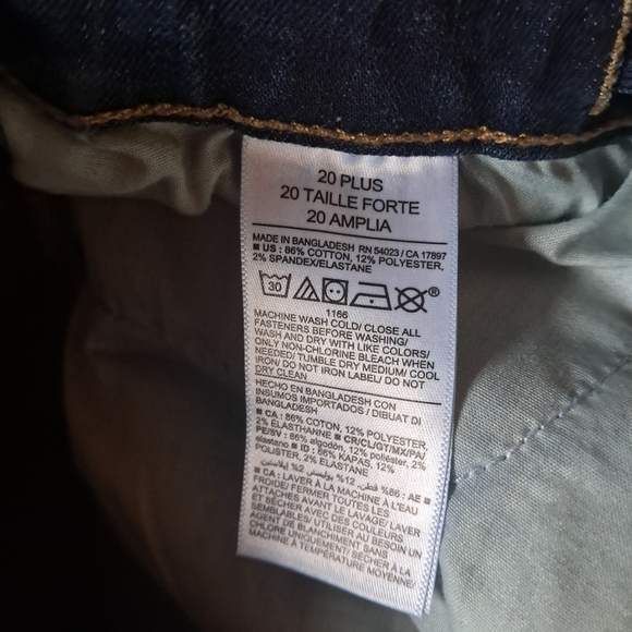 Old Navy Dark Wash 360 Stretch Built-In Tough High Waisted Slim Fit Jeans 20Plus - Picture 10 of 10